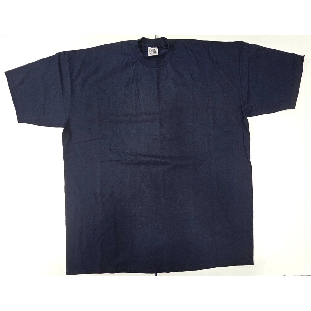 Pro Club Heavyweight Plain Navy Blue T-Shirt Men's 5XL Short Sleeve Big & Tall